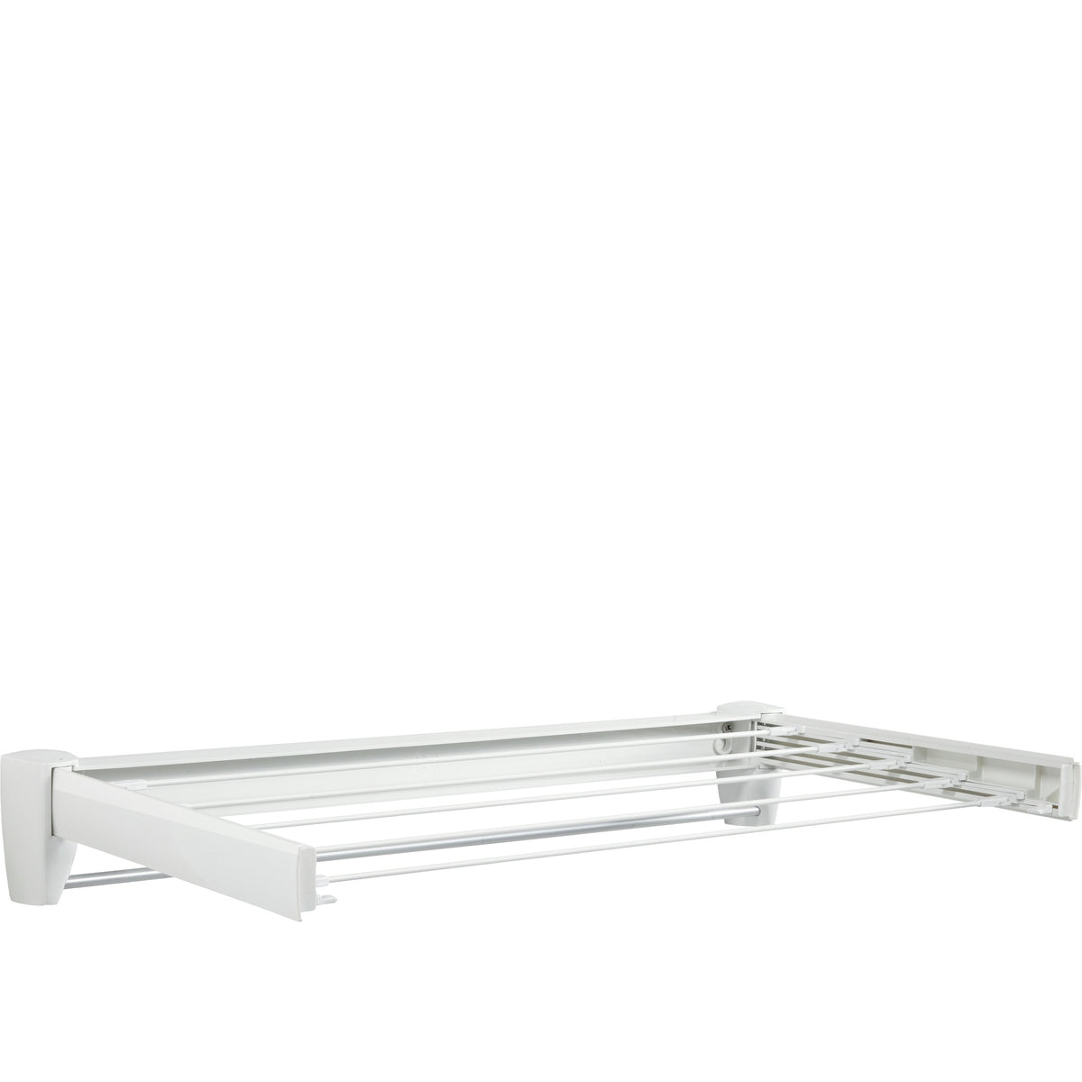 Stendibiancheria da parete pieghevole in plastica e alluminio antiruggine, 71,3 x 37 cm