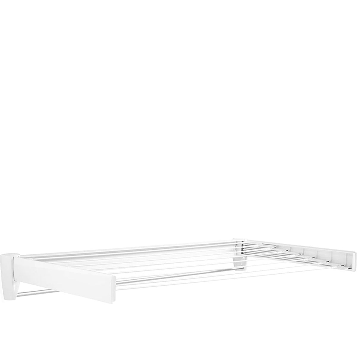 Stendibiancheria da parete pieghevole in plastica e alluminio antiruggine, 103,5 x 53,5 cm