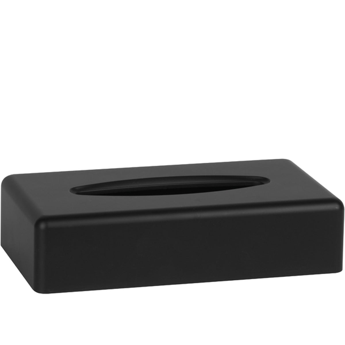 Porta veline rettangolare in ABS nero opaco, kit d'installazione a parete incluso, 27 x 14 x h 7 cm