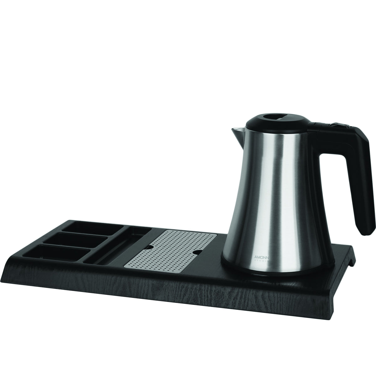 Wasserkocher-Set mit ABS-Tablett in Holzoptik – 0,8L