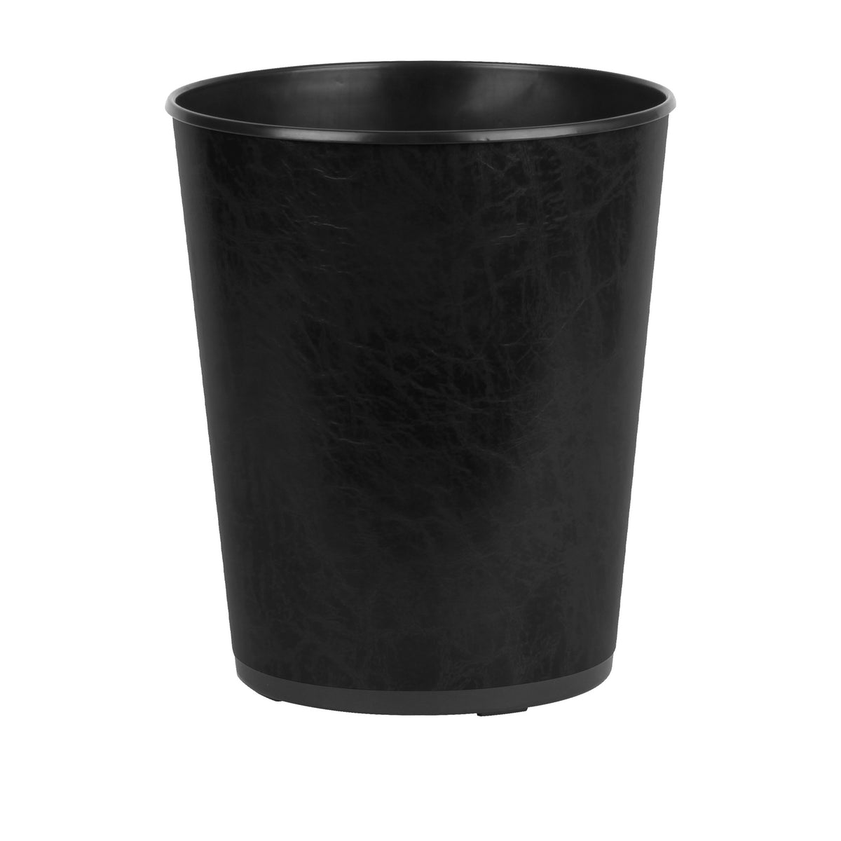 Corbeille à Papier Ronde en PVC Noir – 12L