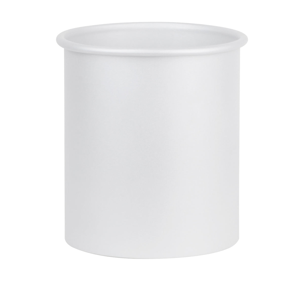 Round Wastepaper Bin in White Aluminium – 5L