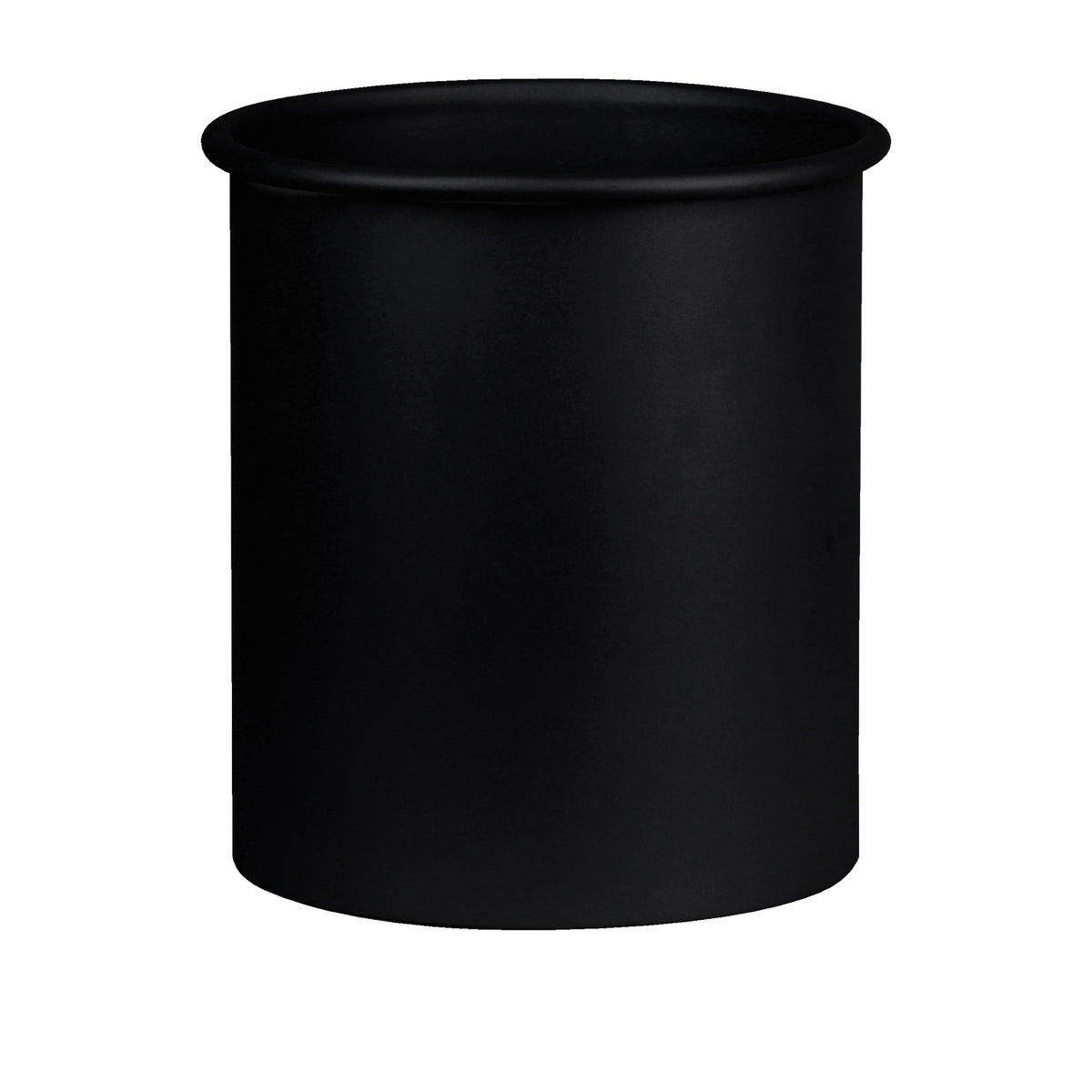 Runder Papierkorb aus schwarz lackiertem Aluminium – 5L