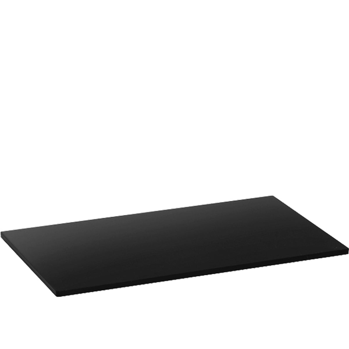 Linear 0.5, display tray in plexiglass, glossy black, medium size, 25 x 14 x 0.5 cm