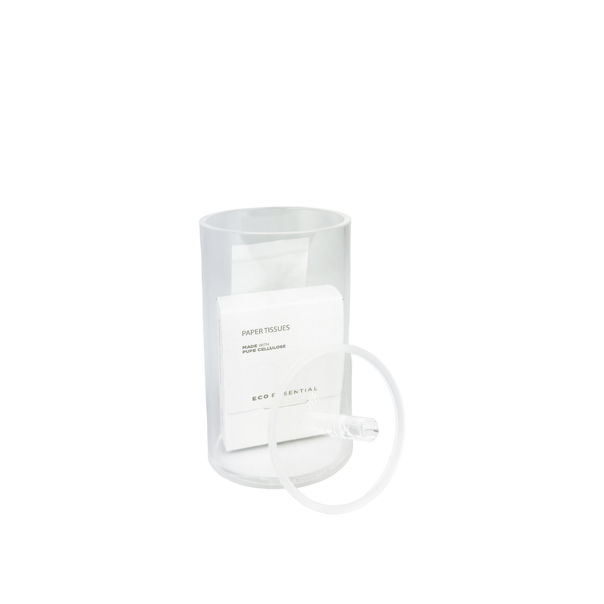Cylinder, coffret cilindrico in plexiglass trasparente con pomello, diam. 7 x h 12 cm
