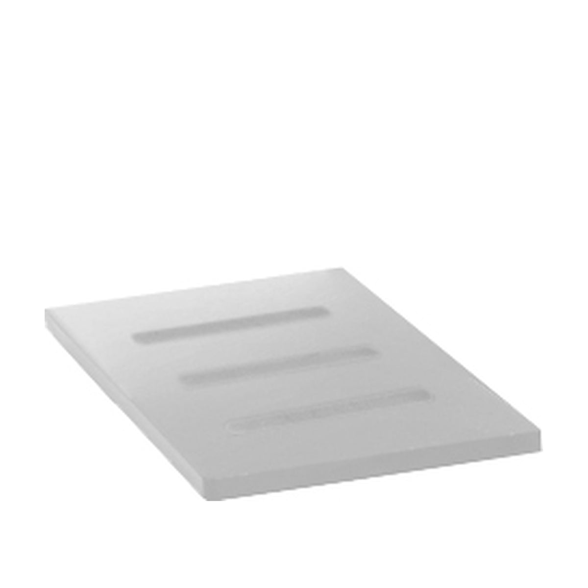 Linear 0.5, plexiglass soap dish, glossy transparent color, small size, 8 x 8 x 0.5 cm
