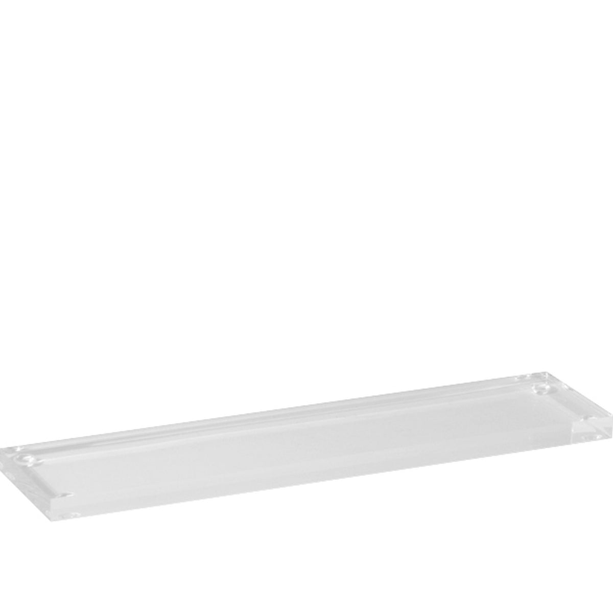 Linear 1.0, plexiglass display tray, glossy transparent color, slice size, 25 x 6 x 1 cm