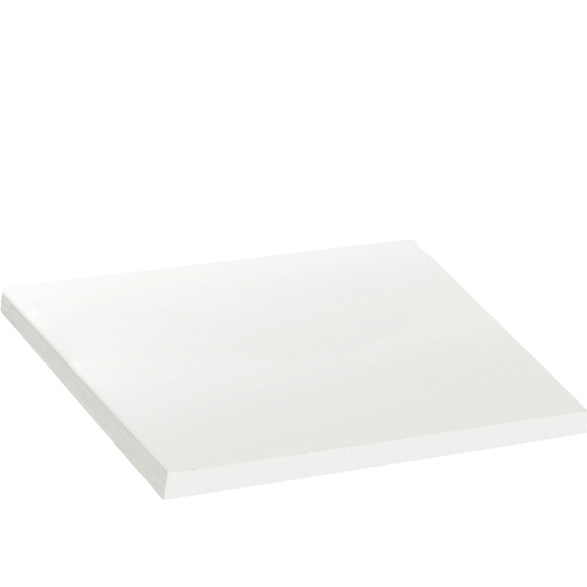 Linear 1.0, display tray in satin white plexiglass, 20 x 20 x 1 cm