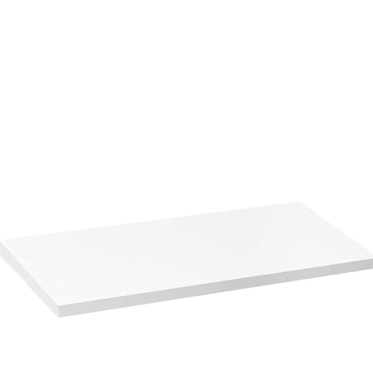 Linear 1.0, display tray in satin white plexiglass, medium size, 25 x 14 x 1 cm