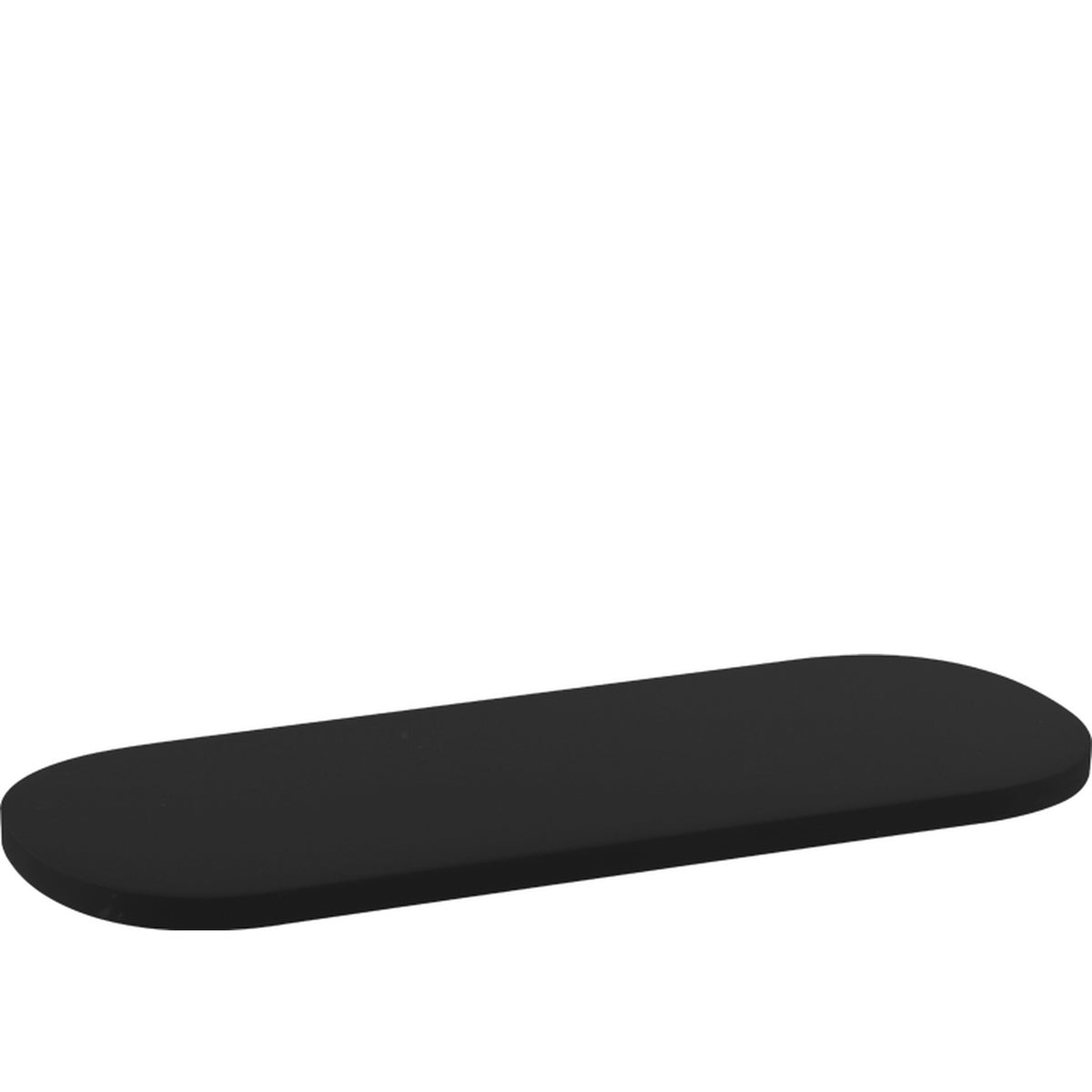 Oval – Plateau Présentoir en Plexiglas 32x12x1cm Noir Mat