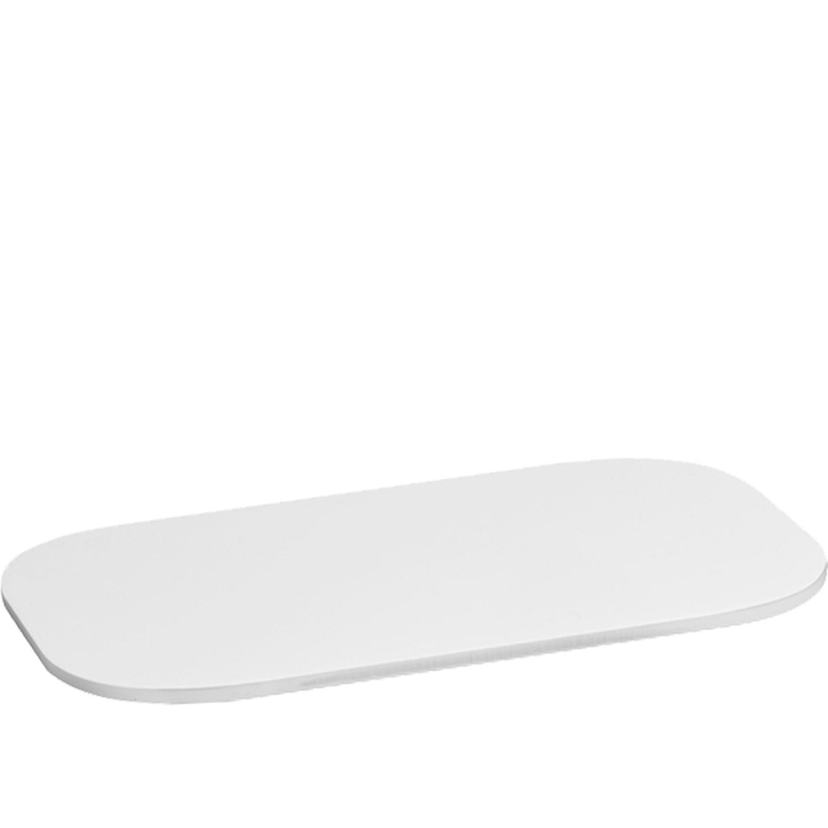 Modern Look, display tray in white plexiglass with rounded corners, 25 x 14 x 0.5 cm