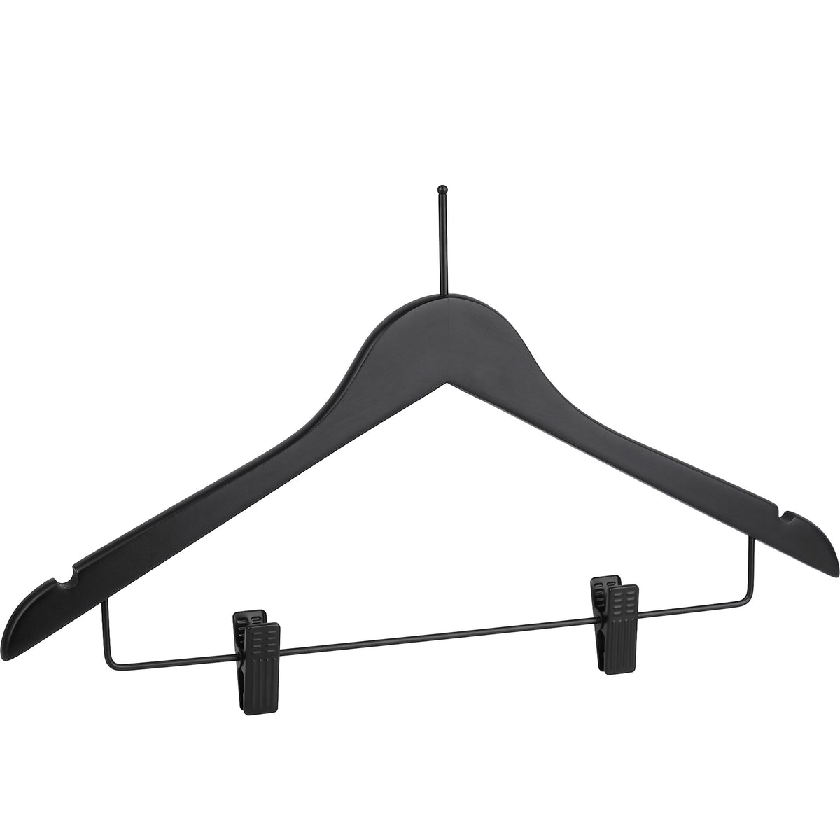 Black Lotus Wood Hanger with Clips and Pin – 45x1.1cm