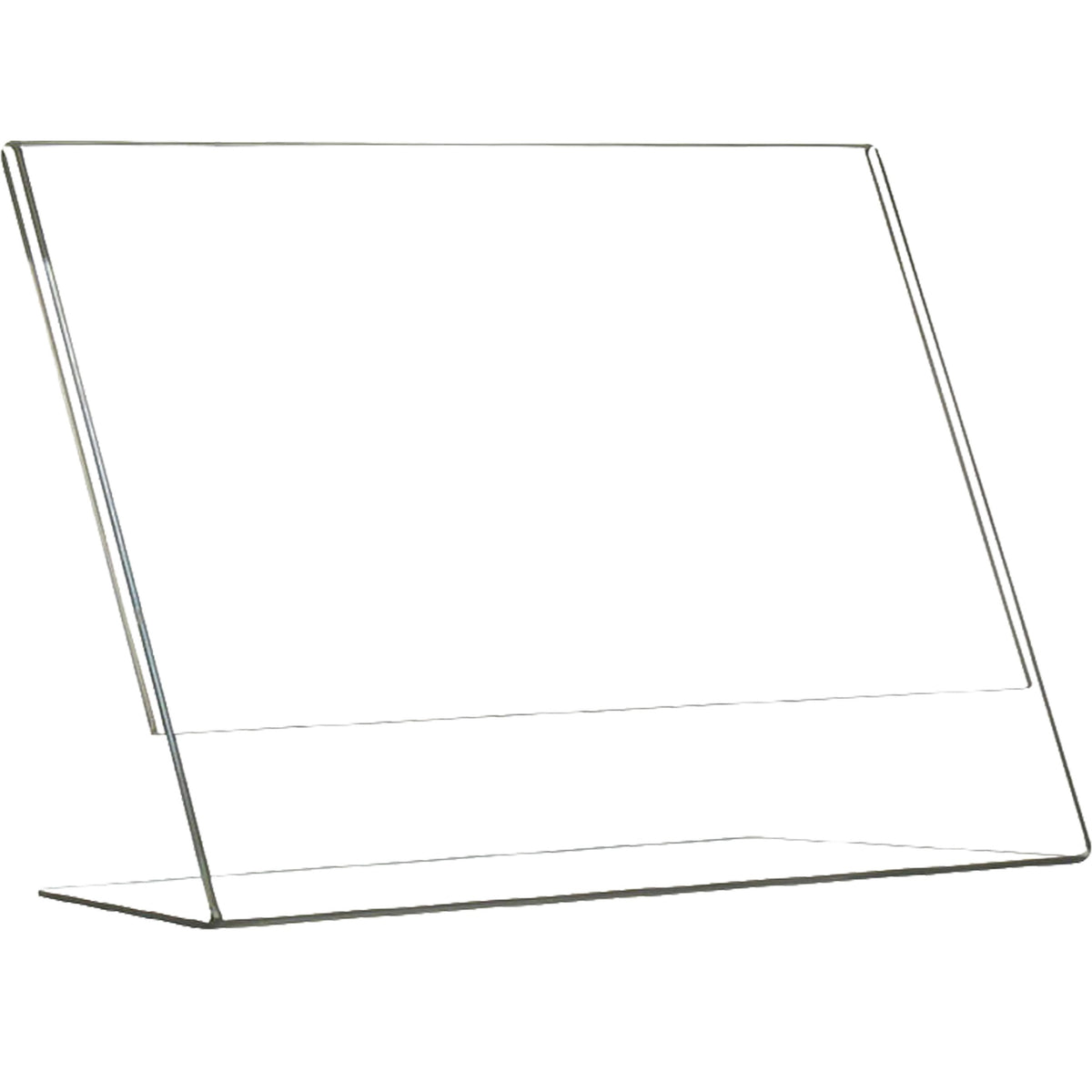 Porte-visuel en plexiglas avec base en L – A4 horizontal