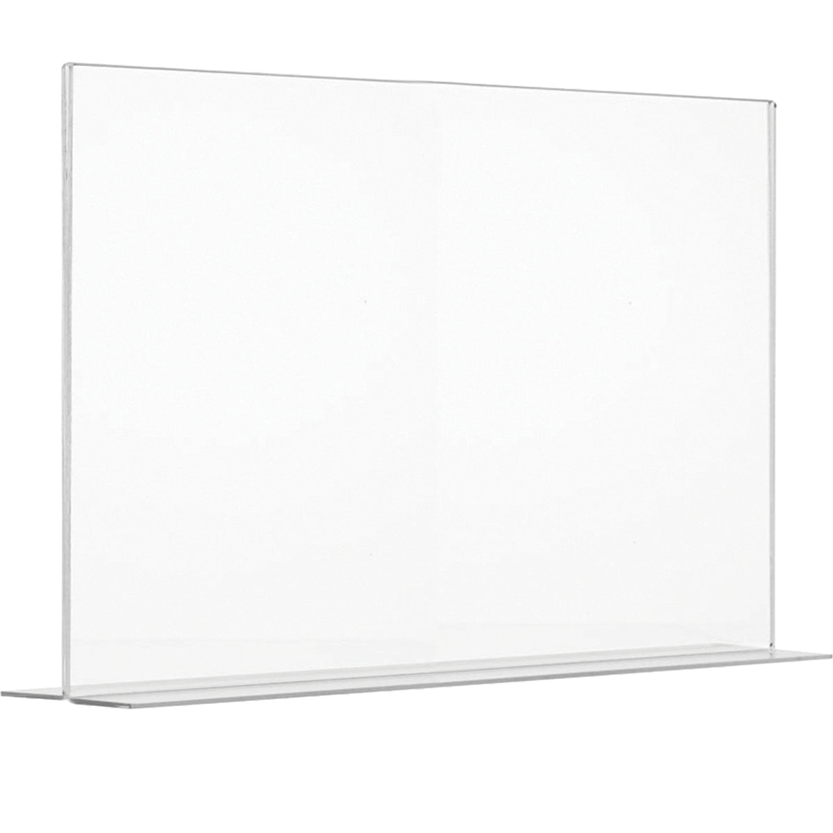 Porte-visuel en plexiglas avec pied en T – A4 Horizontal