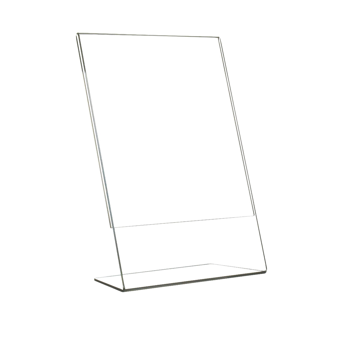 Porte-visuel en plexiglas avec base en L – A5 vertical