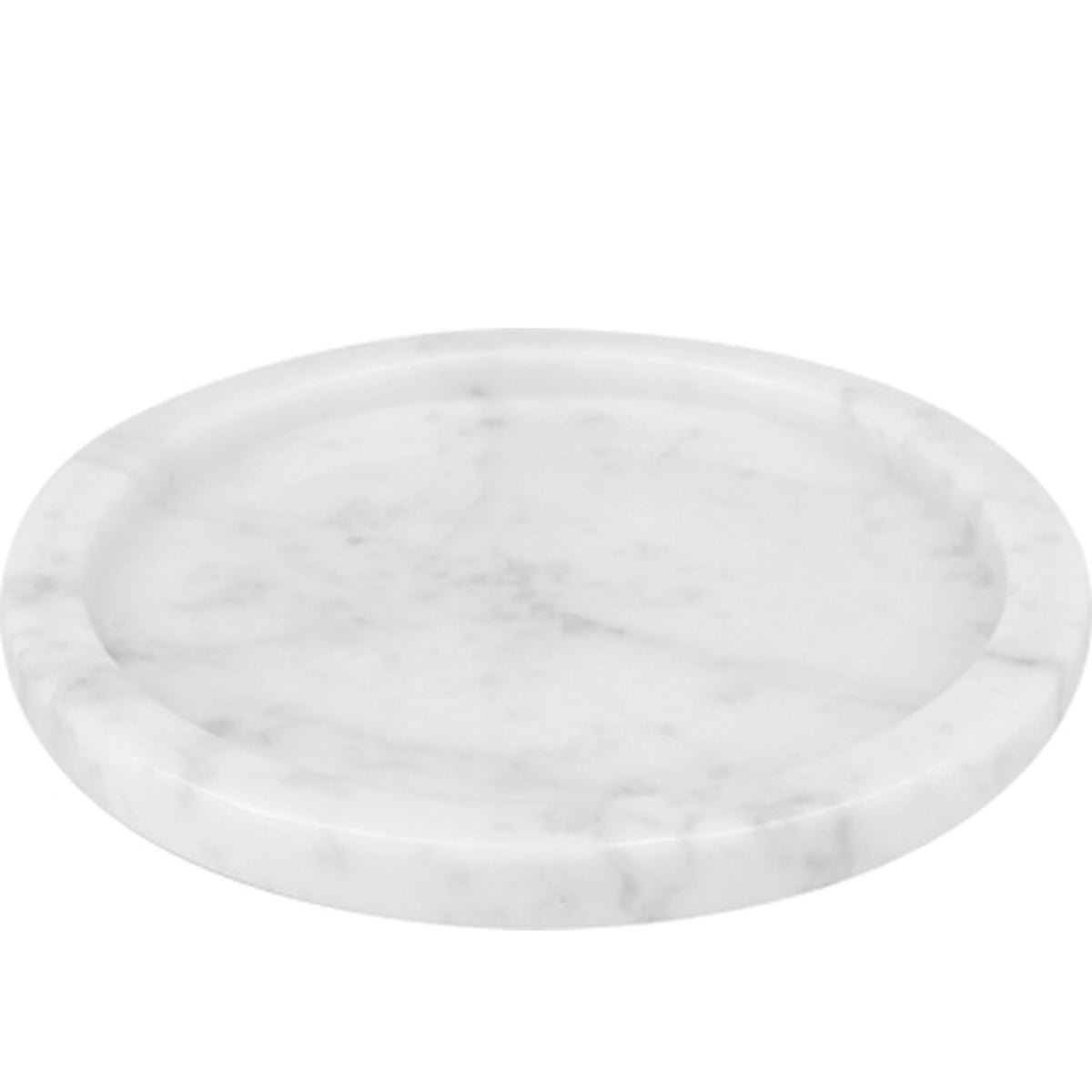 Marmor, display tray in Carrara White marble, diam. 20 cm.