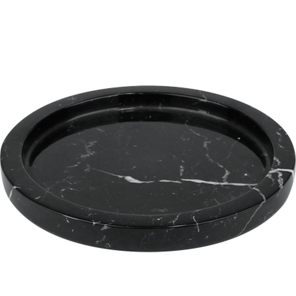 Marmor, marble display tray, black color, diam. 20 cm
