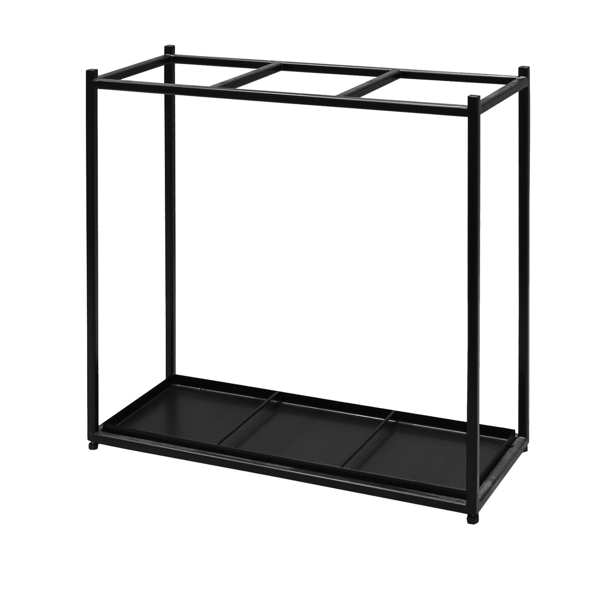 Neliö – Porte-parapluies en Métal Peint Noir 60x25x60cm