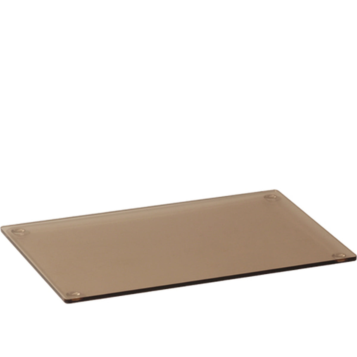 Fumè display tray in plexiglass, glossy smoked color, 18 x 12 x 0.3 cm