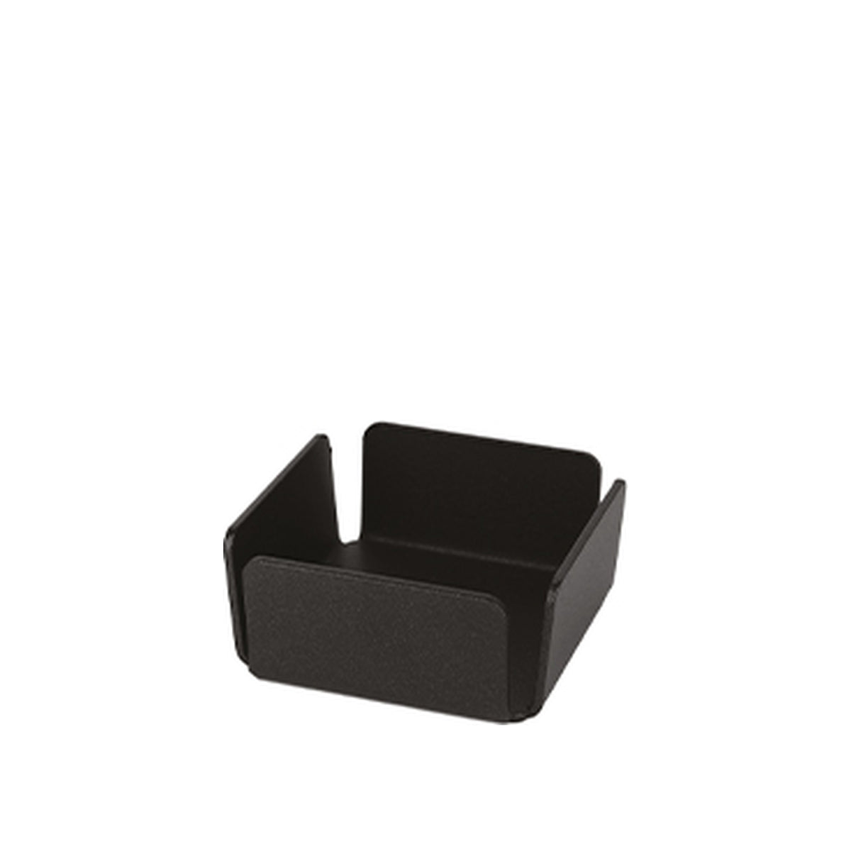 Ally, porta bustine in alluminio verniciato nero, 6,5 x 6,5 x h 3,5 cm