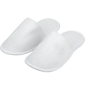 Smooth sponge slipper, white color, unisex size 29.5 cm, pack of 90 pairs