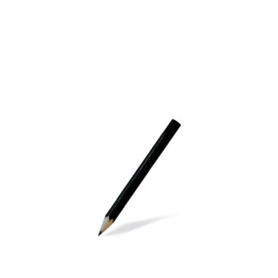 Matita esagonale in legno di tiglio naturale, colore nero, senza gomma, 9 cm, conf. 100 pz
