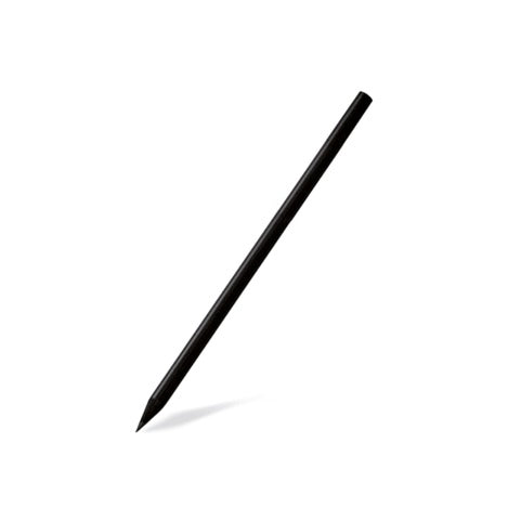 Round black linden wood pencil, without eraser, 18 cm, 100 pcs pack