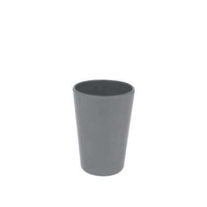 Portaspazzolini in fibra di bambù, amido di mais e melamina riciclabile grigia, 30 cl, diam. 7,4 x h 10,5 cm, 6 pz