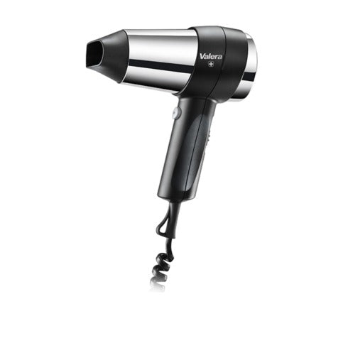 Valera, asciugacapelli compatto Action 1200 Push, 1200 W, nero e cromato, 17,7 x h 23,5 cm