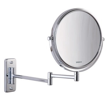 Valera, specchio ingranditore Optima Classic, bifacciale in ottone cromato, da parete, ingrandimento 4x, diam. 20 cm