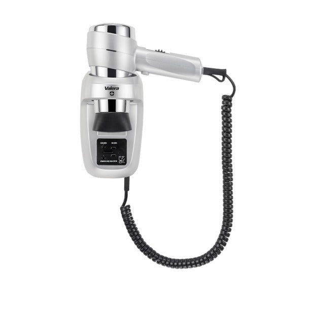 Valera, asciugacapelli Action Super Plus 1600 Shaver con supporto a parete, argento e nero, 25 x 30 cm