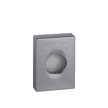 Porta sacchetti igienici in ABS cromato, da parete o appoggio, 9,5 x 2,5 x h 13,5 cm