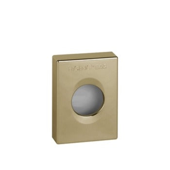 Porta sacchetti igienici da parete o da appoggio in ABS dorato, 9,5 x 2,5 x h 13,5 cm
