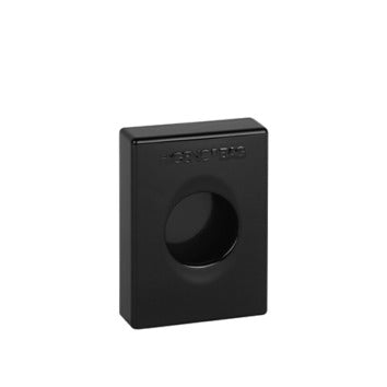 Porta sacchetti igienici da parete o da appoggio in ABS nero lucido, 9,5 x 2,5 x h 13,5 cm