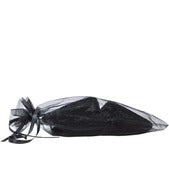 Sacchetto per pantofole in organza, nero, 18 x 42 cm, confezione da 100 pz