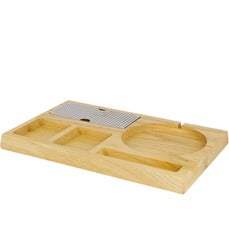 Vassoio in legno naturale per bollitore elettrico, 37 x 24 x h 3 cm