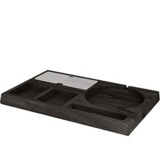 Vassoio in legno nero per bollitore elettrico, 37x24x3 cm