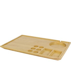 Vassoio in legno naturale per bollitore e macchina caffè, 53 x 36,8 x h 3 cm