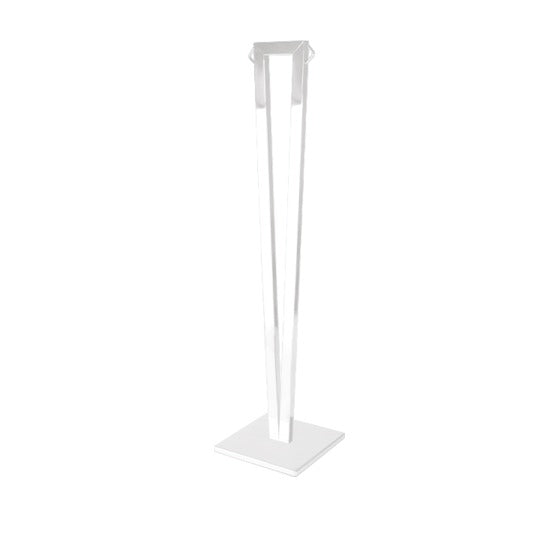 Steel Line, colonna di delimitazione in acciaio inox verniciato bianco, 23x23xH102 cm