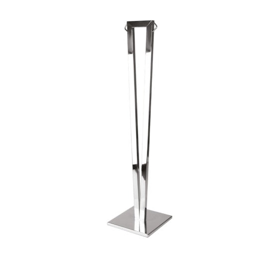 Steel Line, colonna di delimitazione in acciaio inox lucido, 23 x 23 x h 102 cm