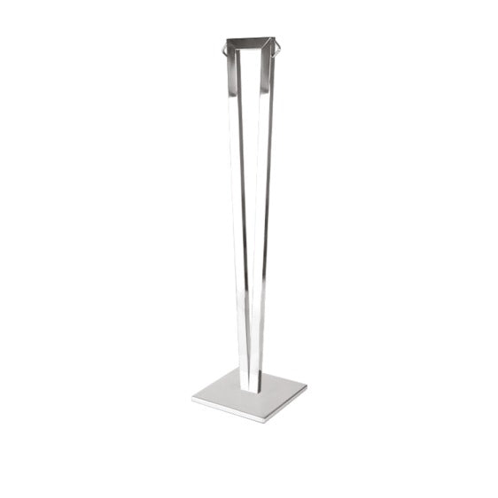 Steel Line, colonna di delimitazione in acciaio inox satinato, 23 x 23 x h 102 cm