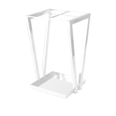 Steel Line, portaombrelli in acciaio inox verniciato bianco, 30 x 31,5 x h 55 cm