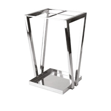 Steel Line, portaombrelli in acciaio inox lucido, 30 x 31,5 x H 55 cm