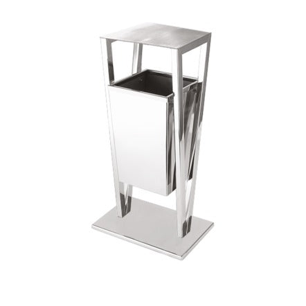 Steel Line: cestino gettacarte in acciaio inox satinato, 37x25xh71 cm