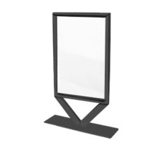 Steel Line, porta avvisi A4 da banco in acciaio inox verniciato antracite, 26x8xh40,6 cm
