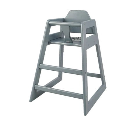 Seggiolone impilabile in legno verniciato grigio, 50,5 x 58,5 x h 75 cm