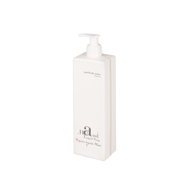 White, Square dispenser, liquid soap, Patchouli Amber fragrance, 500 ml, pack of 20 pcs.