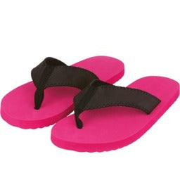 Infradito Solid in gomma rigida, fucsia con fasce nere, misura donna 26 cm, pack 50 pz