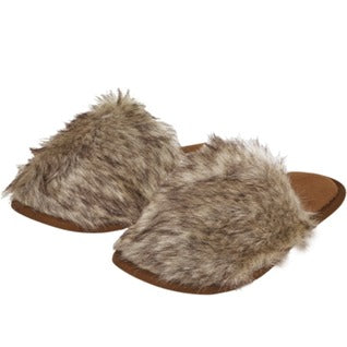 Husky Slipper aus Velours und Kunstfell, Unisex-Größe 29,5 cm, 100 Stk.