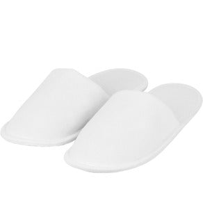 Slipper Futura aus weißem Frottee, geschlossene Oberseite, Unisex-Größe - 100Stk